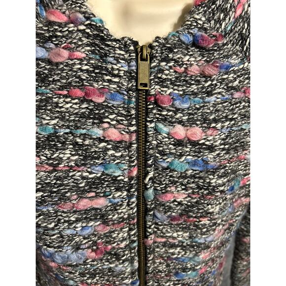 Christos Garkinos Eureka Textured Tweed Full Zip Cardigan/Jacket Small Colorful - Picture 4 of 5
